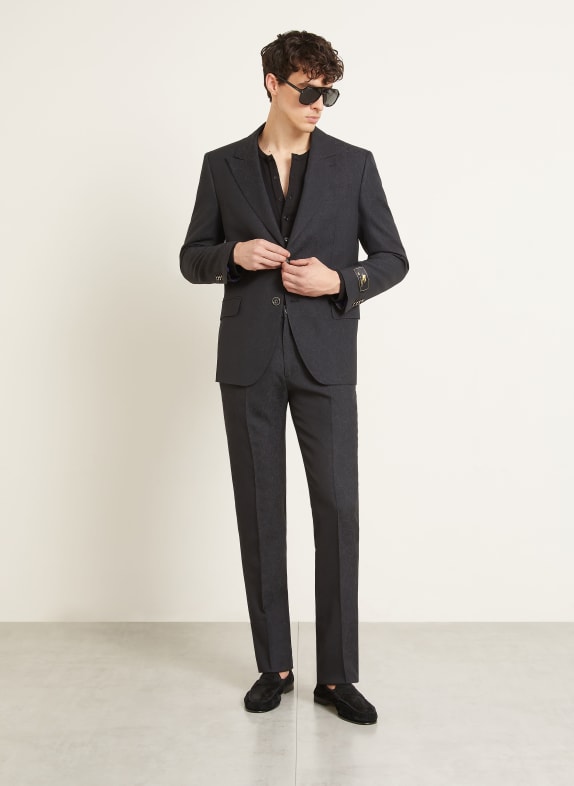 ETRO Veste de costume slim fit en jacquard N0000 BLACK