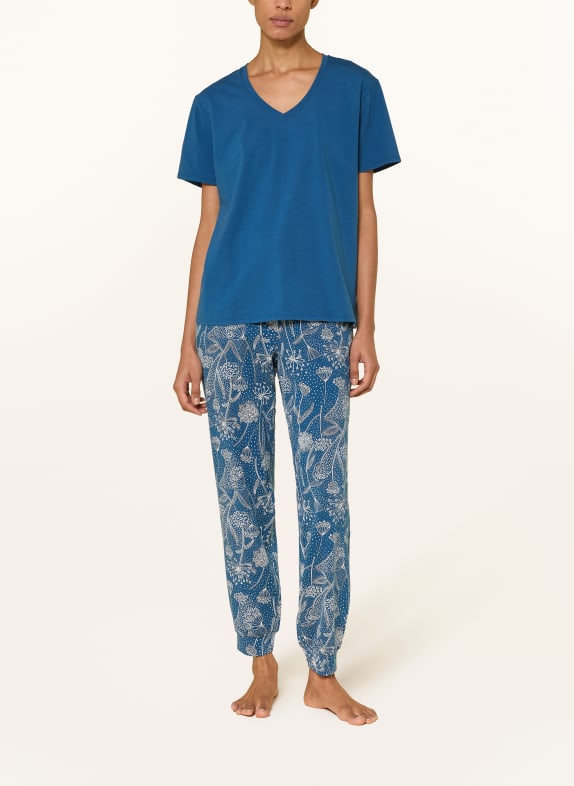 JOCKEY Pyjamasbyxor BLÅ / VIT