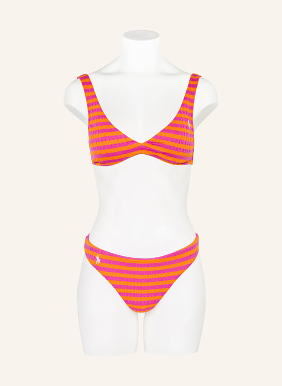 POLO RALPH LAUREN Slip de bikini basic MISSY SEPARATE ROZ / PORTOCALIU