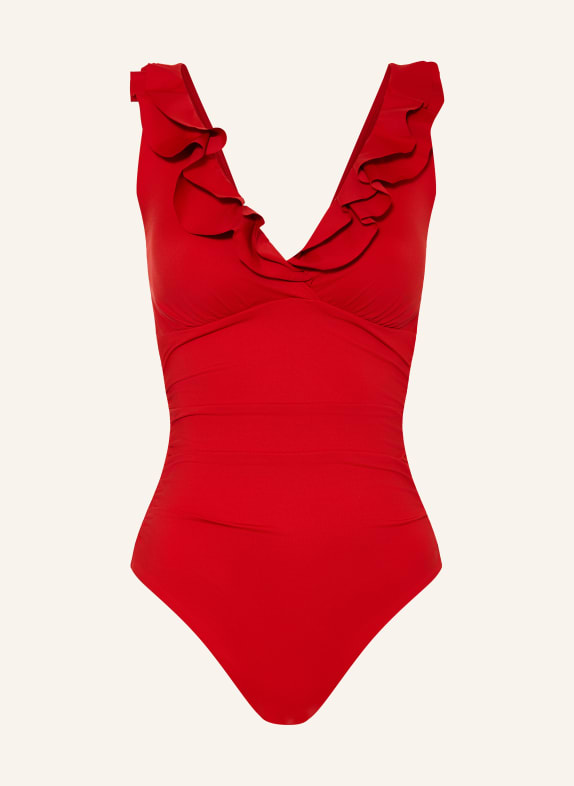LAUREN RALPH LAUREN Badeanzug BEACH CLUB SOLIDS ROT