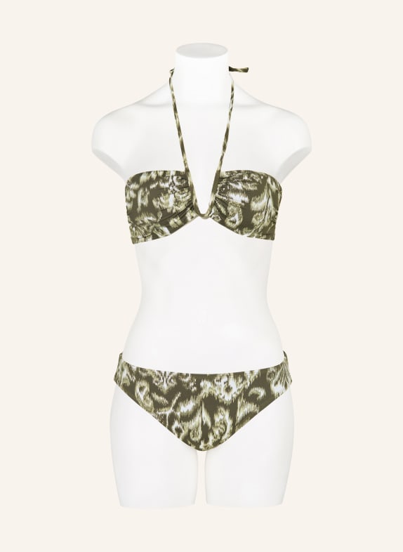 LAUREN RALPH LAUREN Basic Bikini Bottoms WARP FLORAL KHAKI / OLIVE / WHITE