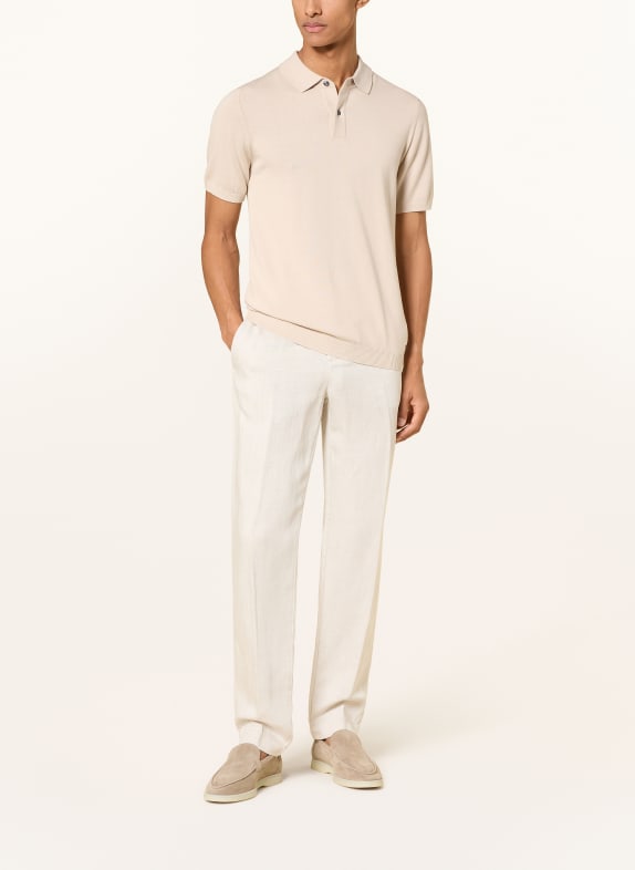 ROY ROBSON Gebreid poloshirt BEIGE