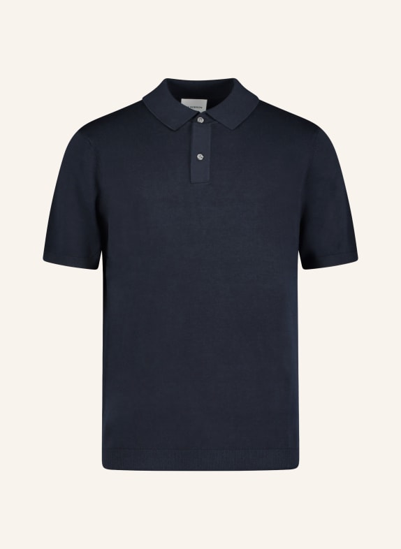 ROY ROBSON knitted polo shirt DARK BLUE