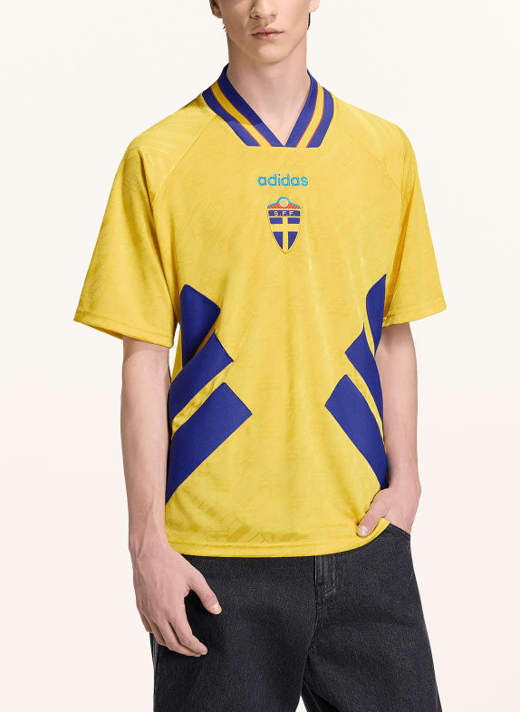 adidas Thuisshirt ZWEDEN 1994 GEEL / DONKERBLAUW