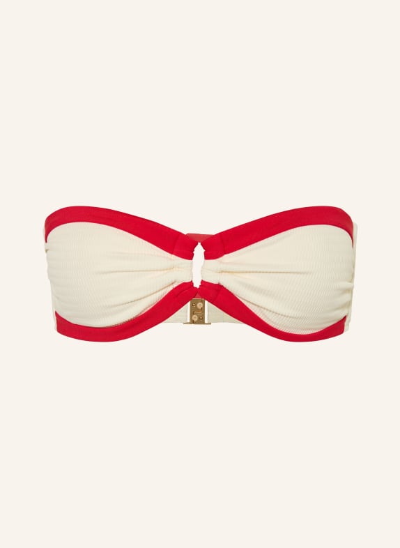 SEAFOLLY Bandeau-Bikini-Top BANDWAVE ECRU / ROT