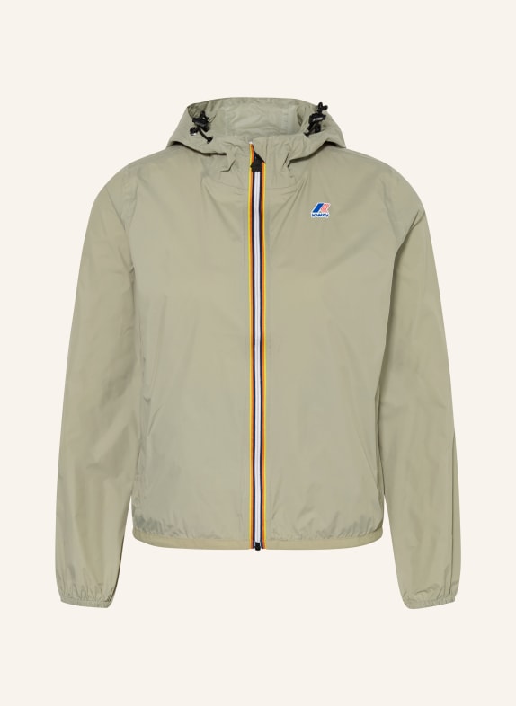 K-WAY Regenjacke LE VRAI 4.0 CLAUDETTE OLIV / DUNKELORANGE / GELB