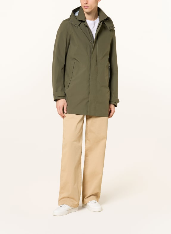 SAVE THE DUCK BATTERSEA parka with detachable hood KHAKI