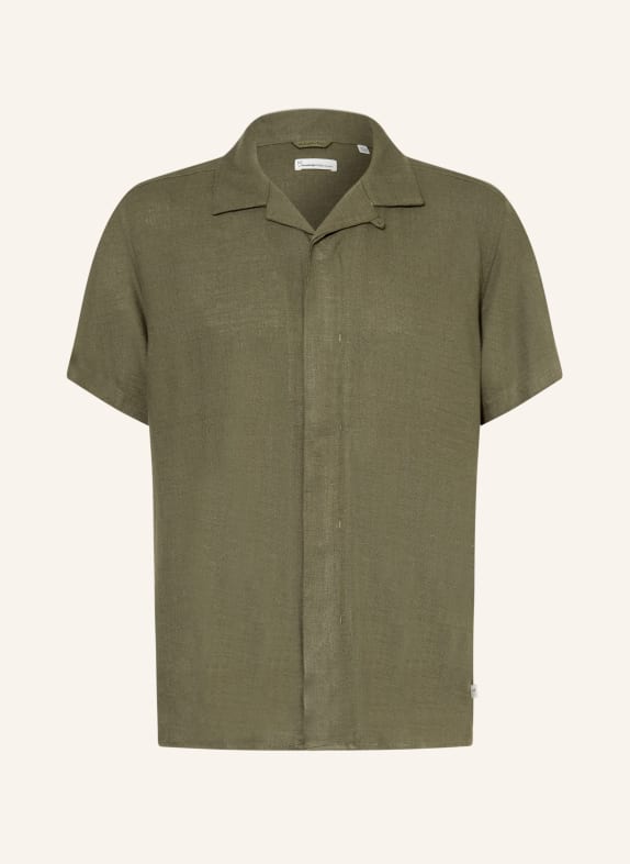 KnowledgeCotton Apparel Outdoor-skjorte MOSS Relaxed Fit OLIVEN