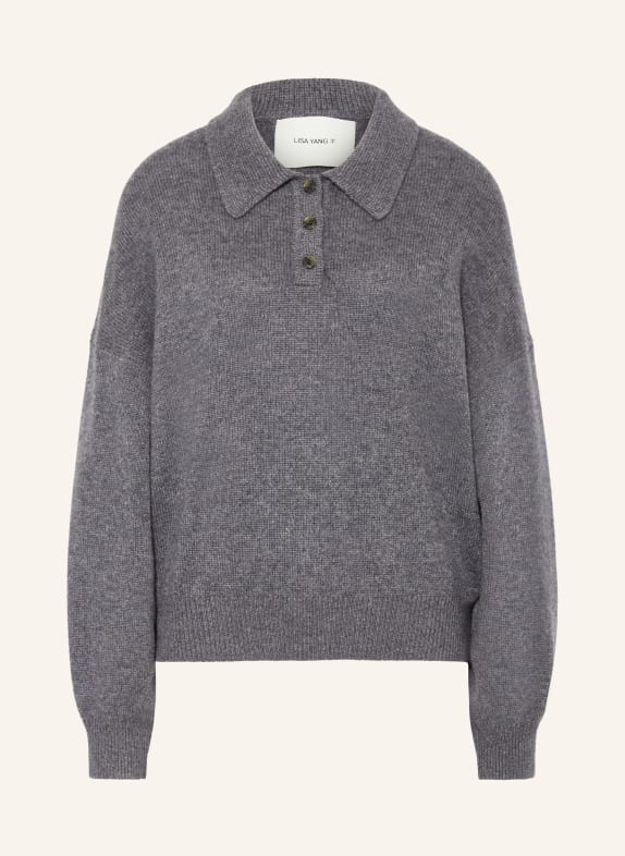LISA YANG Cashmere-Pullover DUNKELGRAU