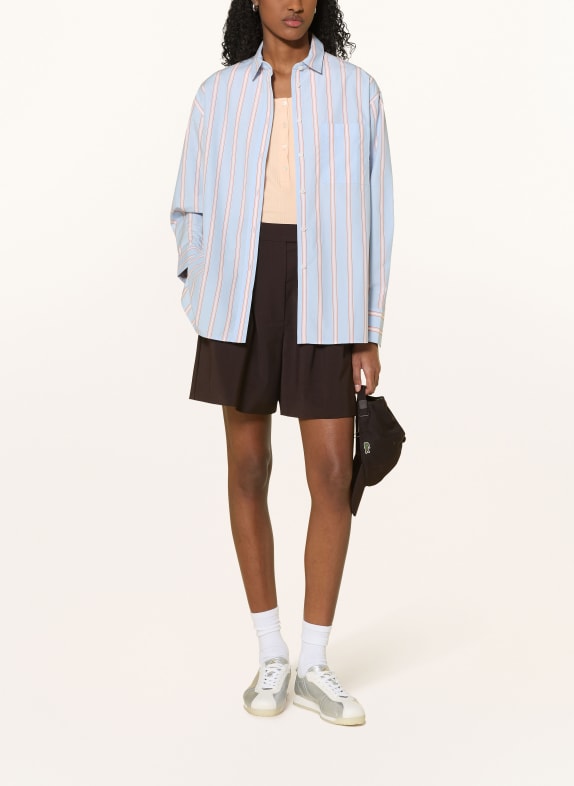 LACOSTE Overhemdblouse LICHTBLAUW / LICHTORANJE / ZWART