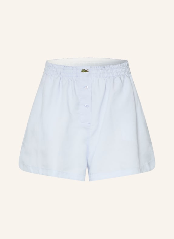 LACOSTE Shorts mit Leinen HELLBLAU