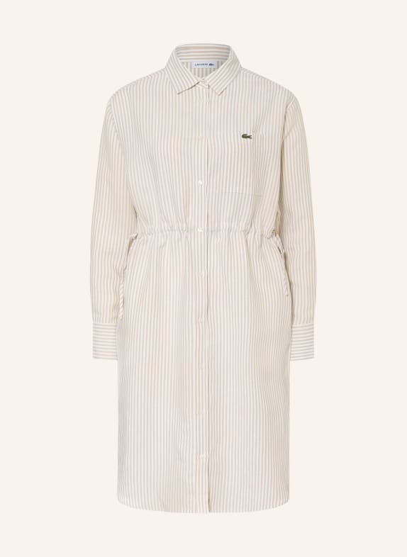 LACOSTE Shirt dress BEIGE / CREAM