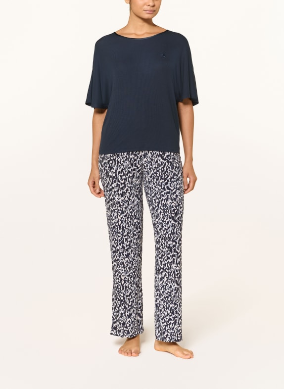 BOSS pyjama DONKERBLAUW / WIT