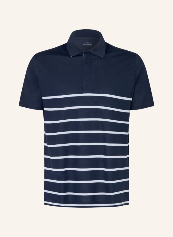 PAUL & SHARK piqué polo shirt DARK BLUE / WHITE