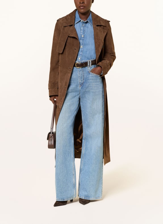 Mackage GAEL-SU Leather Coat DARK BROWN