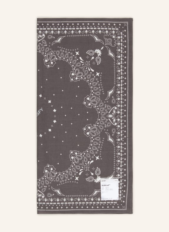 SATISFY SOFTCELL Scarf DARK GRAY / WHITE