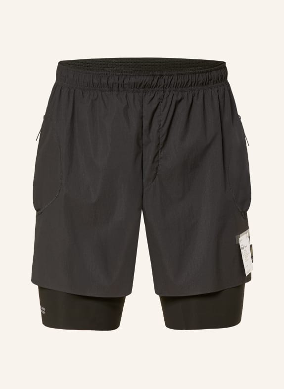SATISFY 2-i-1-løbeshorts RIPPY™ CORDURA SORT