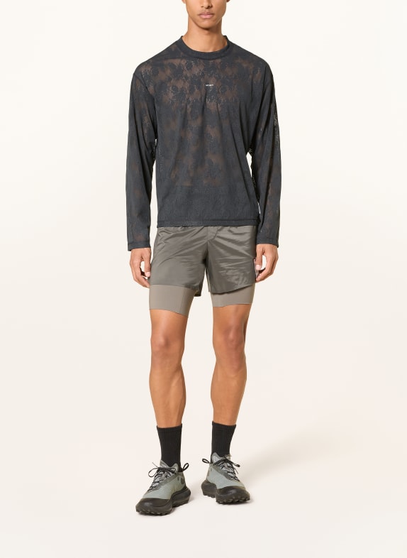 SATISFY Hardloopshirt SPACE-LACE™ van kant ZWART