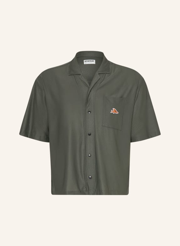CAFÉ DU CYCLISTE Letní košile GLADYS Relaxed Fit ze síťoviny KHAKI