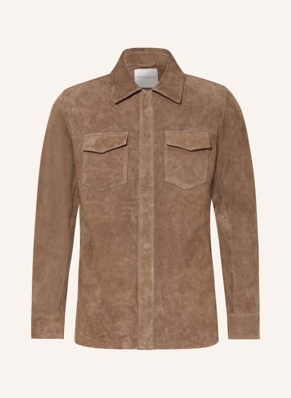 PROFUOMO Leder-Overjacket BRAUN