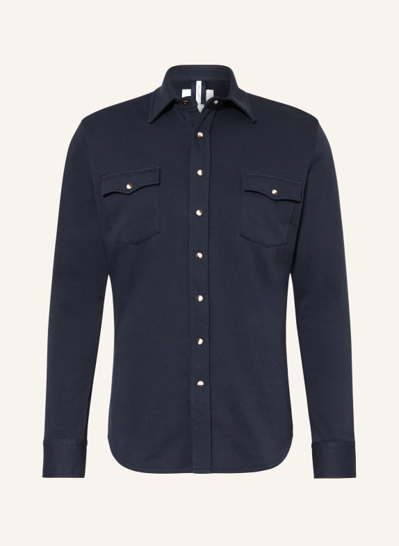 PROFUOMO Jersey-Overshirt DUNKELBLAU