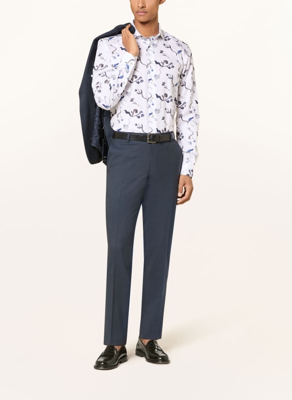 PROFUOMO Overhemd Slim Fit BLAUW / WIT / ZWART