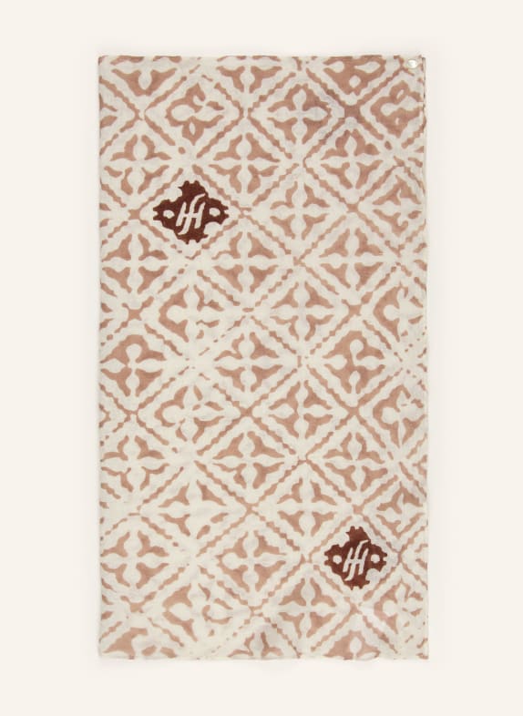 friendly hunting Cashmere-Tuch ECRU / BRAUN