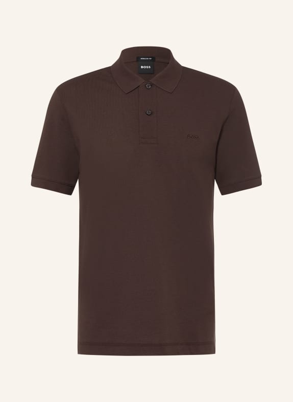BOSS Piqué-Poloshirt PALLAS Regular Fit DUNKELBRAUN