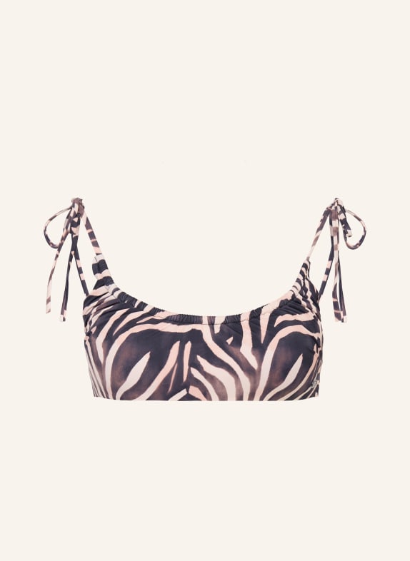 HUGO Bralette-Bikini-Top FANCY BEIGE / SCHWARZ