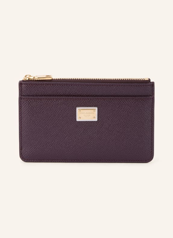 DOLCE & GABBANA porte-cartes ROUGE FONCÉ / OR