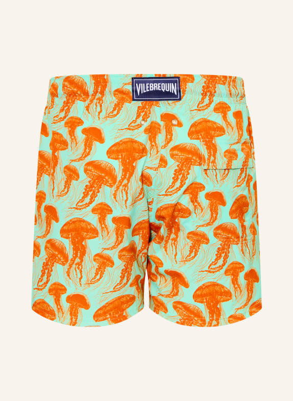 VILEBREQUIN Zwemshort MOOREA ORANJE / TURQUOISE
