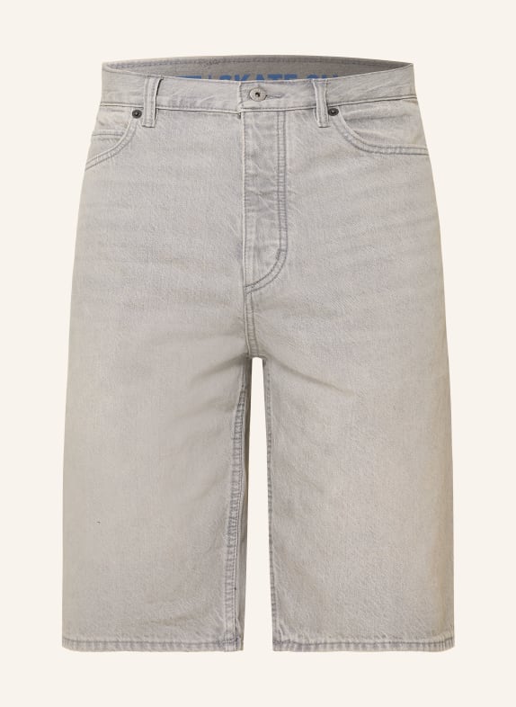 HUGO SKATE Straight Fit Denim Shorts 035 MEDIUM GREY