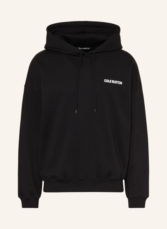 COLE BUXTON Sweat à capuche NOIR / BLANC