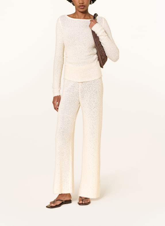 LEZU Gebreide broek TILDA ECRU