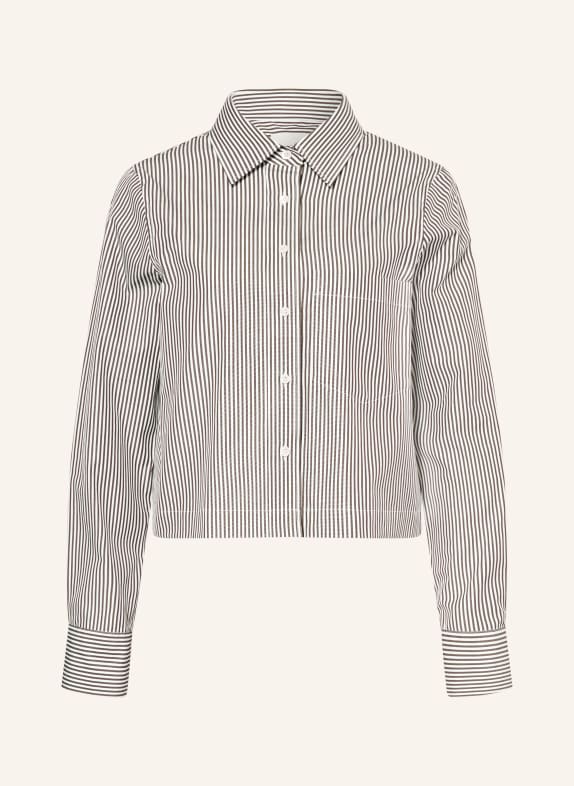 CLOSED Shirt blouse GREEN / WHITE