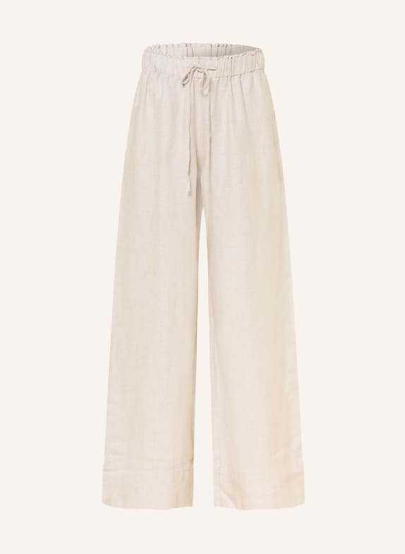 lilienfels Marlenehose aus Leinen BEIGE / SILBER