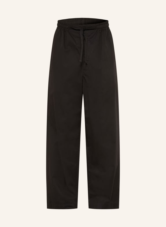 LEMAIRE Kalhoty Regular Fit ČERNÁ