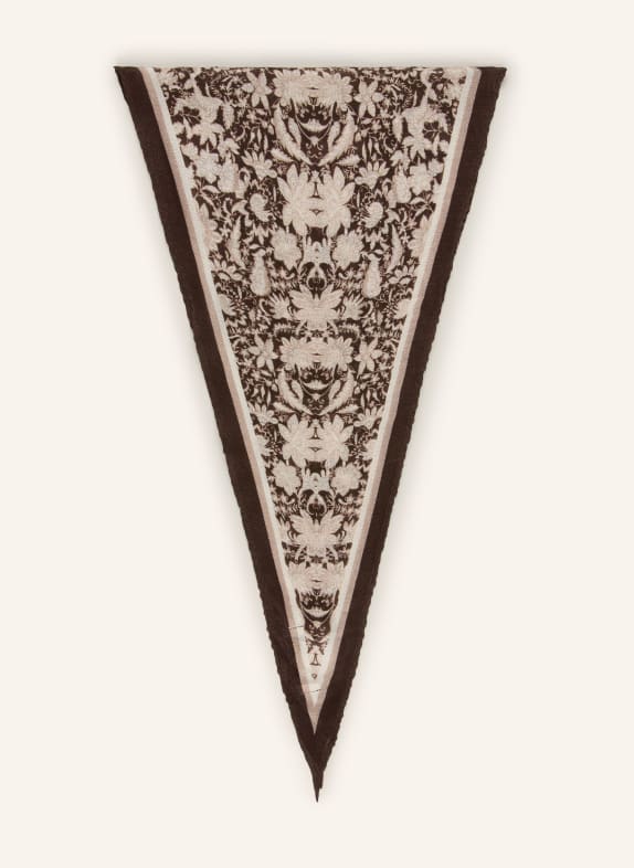 Marc O'Polo Sjaal MARRON FONCÉ / LICHTBRUIN / CRÈME