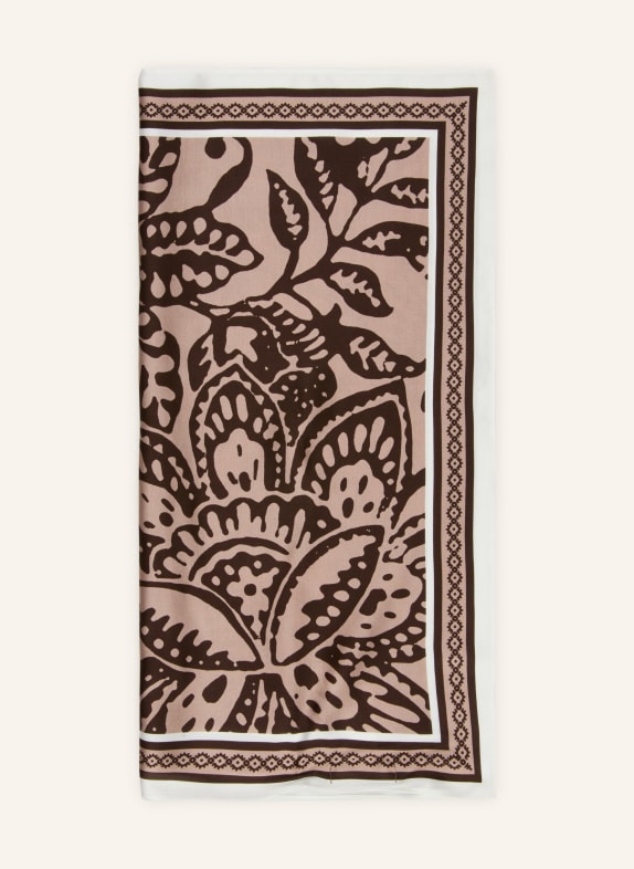 Marc O'Polo Scarf BROWN / DARK BROWN / WHITE