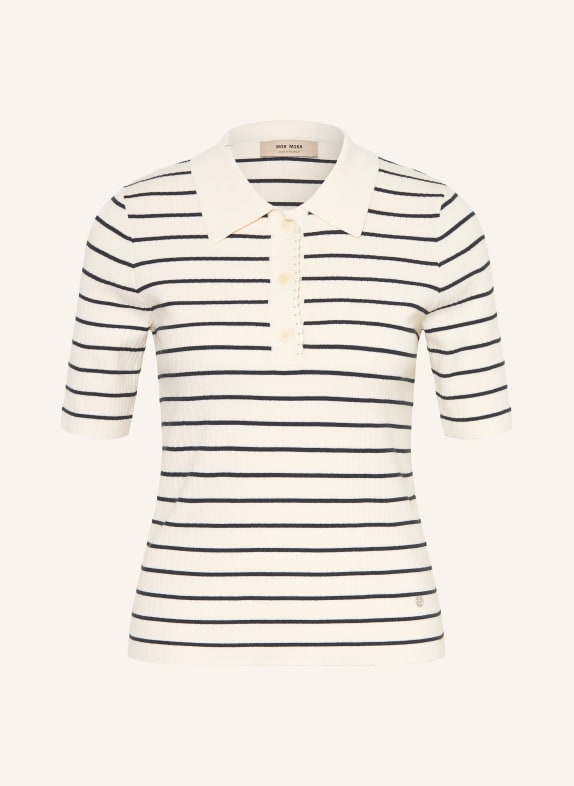 MOS MOSH Polo en maille MMCALIZ CRÈME / BLEU FONCÉ