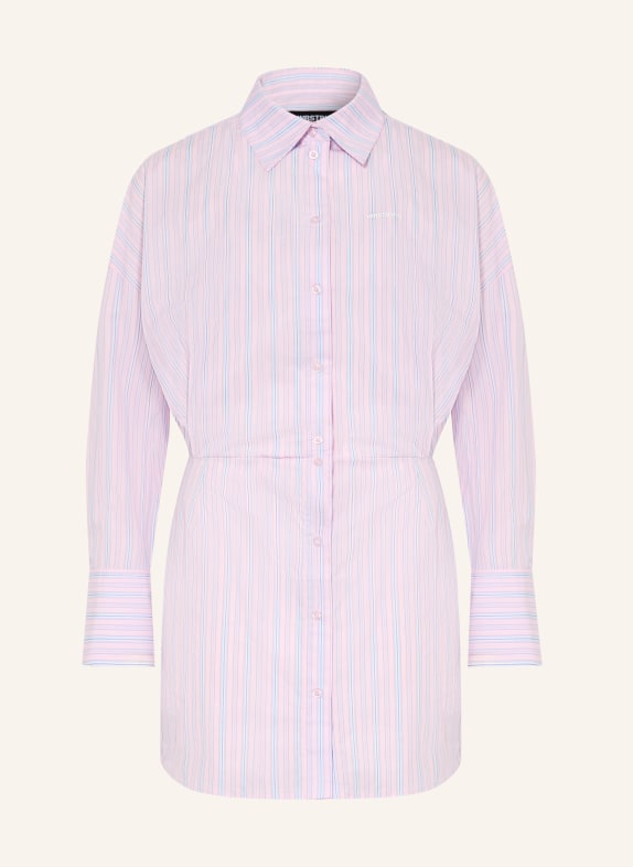 WRSTBHVR TAVINA shirt dress PINK / LIGHT BLUE / WHITE