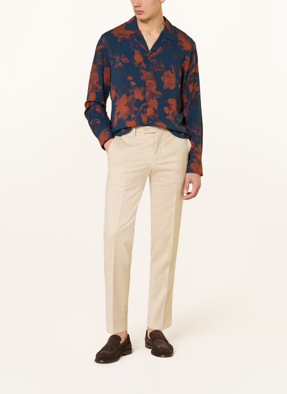 BALDESSARINI Overhemd Slim Fit DONKERBLAUW / DONKERORANJE