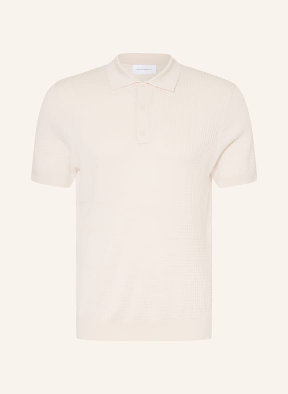 BALDESSARINI Polo en maille avec de la soie CRÈME