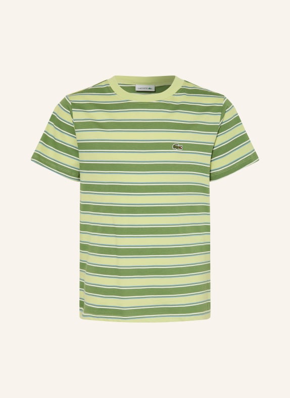 LACOSTE T-Shirt HELLGRÜN / GRÜN / WEISS