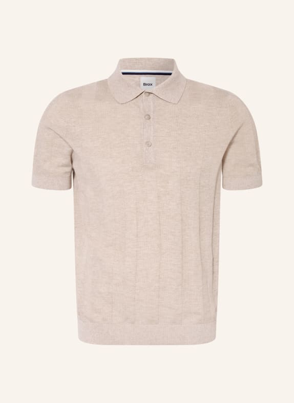 BRAX PASCAL Knit Polo Shirt BEIGE