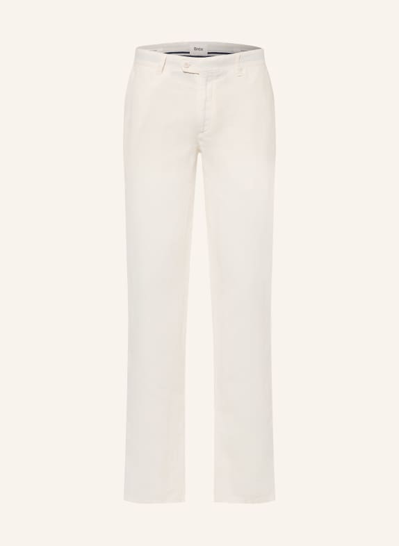 BRAX FABIO Modern Fit Linen Chinos 99 WHITE
