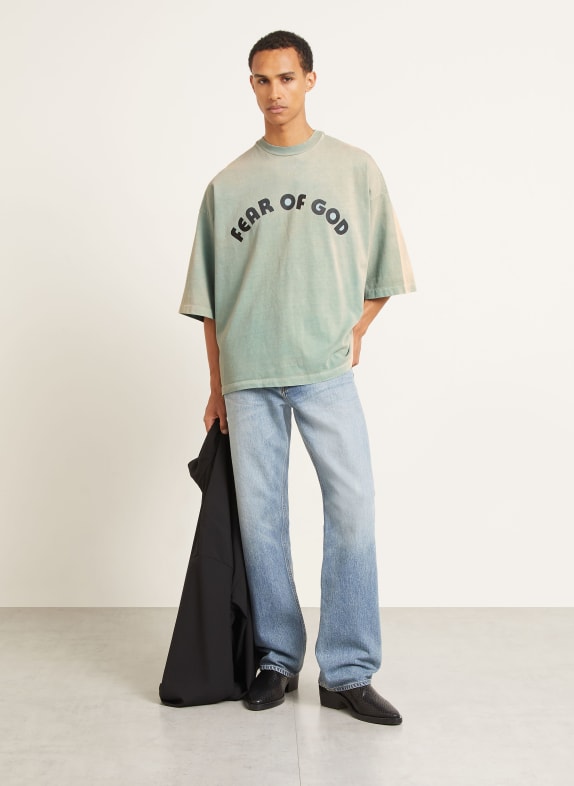 FEAR OF GOD Oversized shirt MINT / ZWART