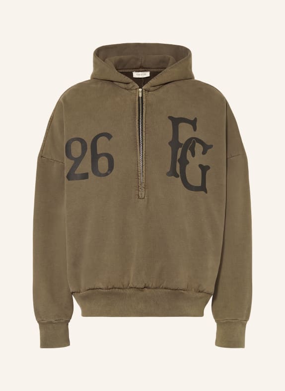 FEAR OF GOD Oversized hoodie KHAKI / BLACK