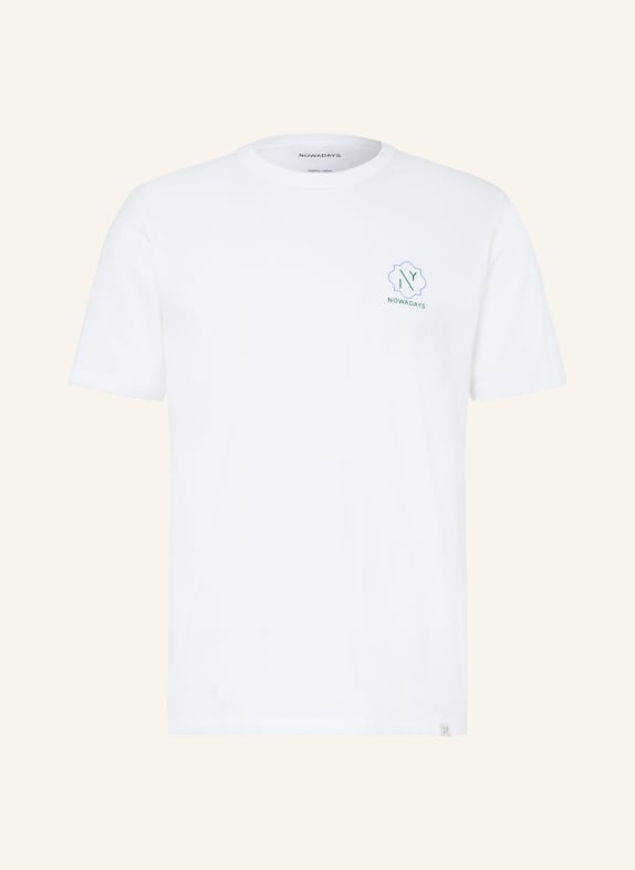 NOWADAYS T-shirt WIT / GROEN / BLAUW