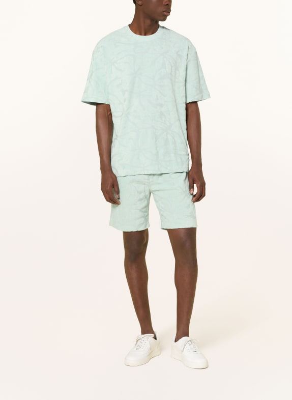BOSS T-shirt FLOWER i frotté MINT